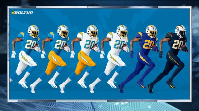 rams chargers uniforms