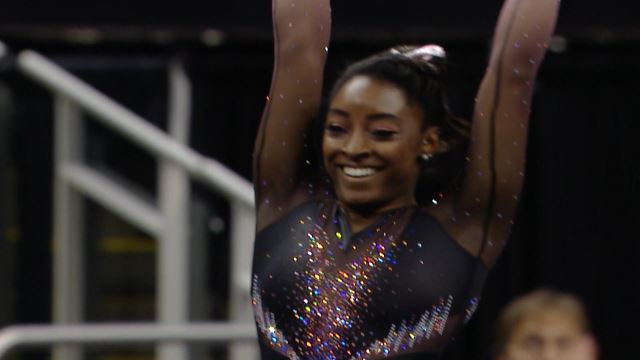 Simone Biles Makes Triple Double On Floor At U S Gymnastics